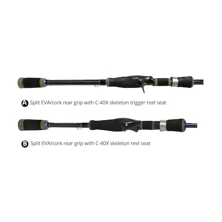 Okuma TcsC701Ha A Casting 30Ton Carbon Rod, 7'H 1Pc, Mfast 1220Lb, 9 GuidesTip, EvaCompressed Cork TCS-C-701HA